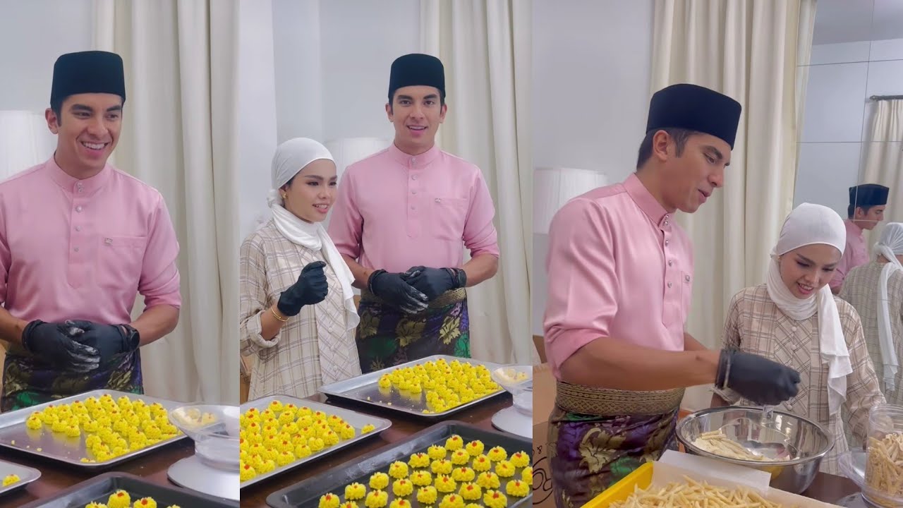 Sweetnya Bella & YB Syed Buat Kuih Raya 
