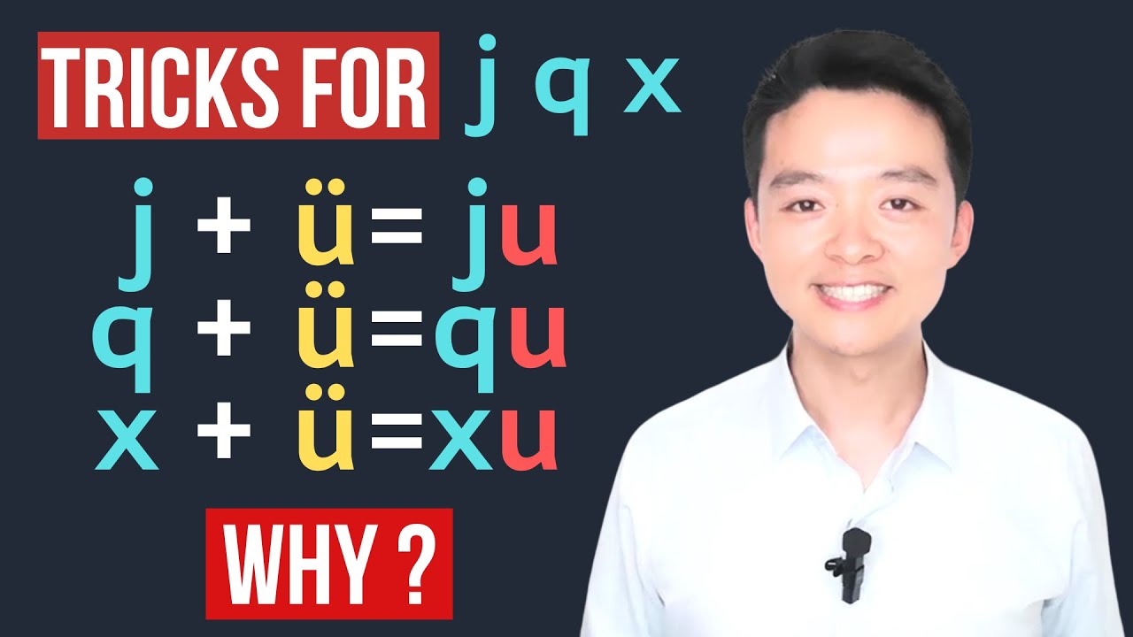 Chinese j q x Pinyin Pronunciation Tips Chinese Alphabet Pinyin Why  without umlaut