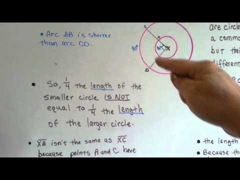 Concentric Circles, Radius, Arc (Geometry #197)