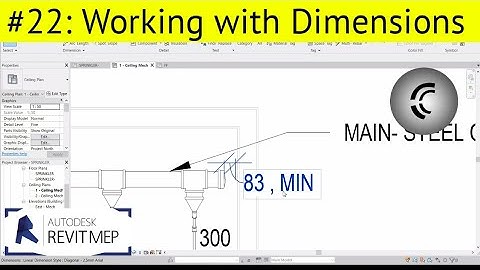Revit MEP Lesson 22 : Adding dimensions to Drawing