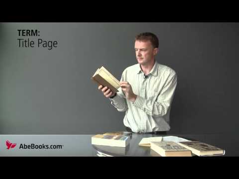 AbeBooks Explains the Parts Of A Book