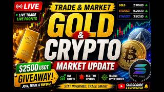 🔴 LIVE TRADE | Crypto &amp; forex Analysis | DAY 6: $2500 GIVEAWAY | 24 june |