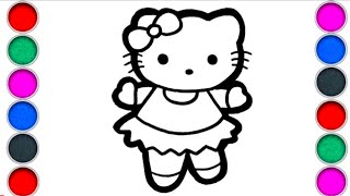 Hello kitty Drawing Painting Coloring For Kids And Toddlers / Drawing For Toddlers.