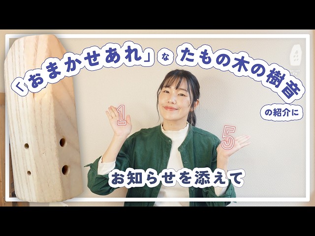 【商品紹介】素敵なたもの木の樹音のご紹介と、15周年でしたというお知らせです｜森のオカリナ樹音