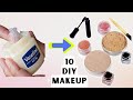 10 Natural Homemade MAKEUP PRODUCTS | Easy MAKEUP Recipe ideas for DIY Cosmetics (Makeup Hacks)