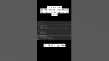 10 back-end programming languages for web developers in 2022 - Golang #programming #backend #golang