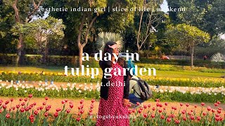 a day in tulip festival | silent vlog,tulip garden,delhi,dayout,aesthetic indian | slice of life 🍟