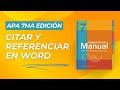 CITAS y REFERENCIAS APA 7ma edición | Cómo Citar con APA 7 en Word