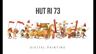 DIGITAL PAINTING : HUT RI 73 INDONESIA screenshot 5
