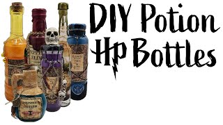 Harry Potter DIY Potion bottles! | A collaboration with @wizardryworkshop