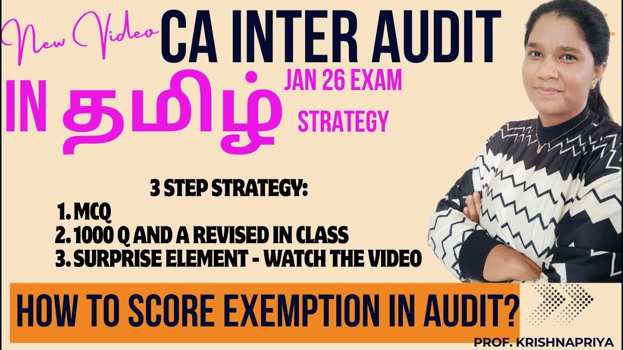 How to score Exemption in CA Inter Audit - a Practical approach? JAN 26 ...