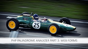 PHP is a Palindrome Part 3: Web Forms