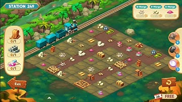 Train Town 3 match merge magic puzzle games level 249 - 250