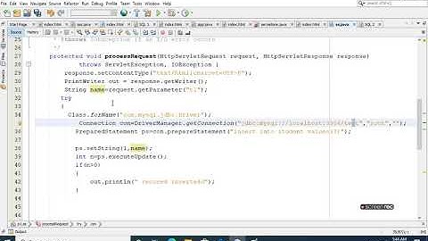 SERVLET MYSQL CONNECTION USING NETBEANS