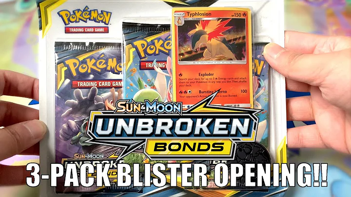 Pokemon Unbroken Bonds 3-Pack Blister Opening! Typhlosion Promo!