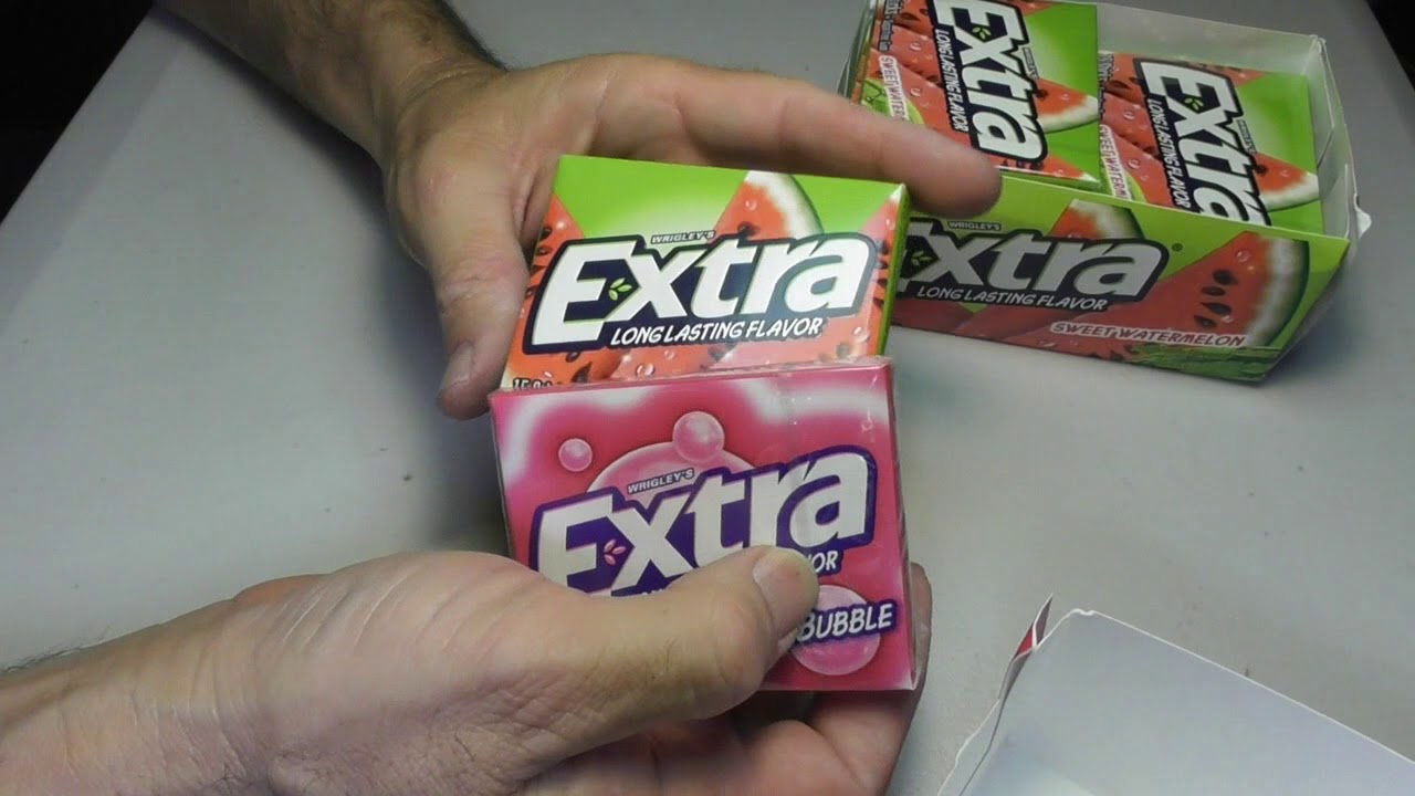 is-sugarless-gum-safe-to-chew-extra-watermelon-gum-review-youtube