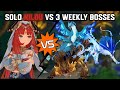Solo Nilou vs Dvalin, Andrius, and Azhdaha Without Food Buff | Genshin Impact