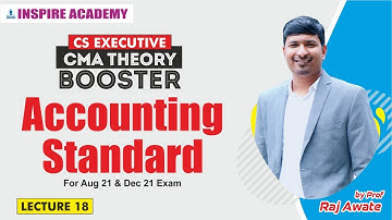 CMA booster lecture 18 I Accounting standard