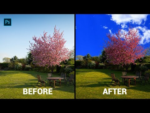 How to Change Sky Background in Photoshop in Hindi/Urdu