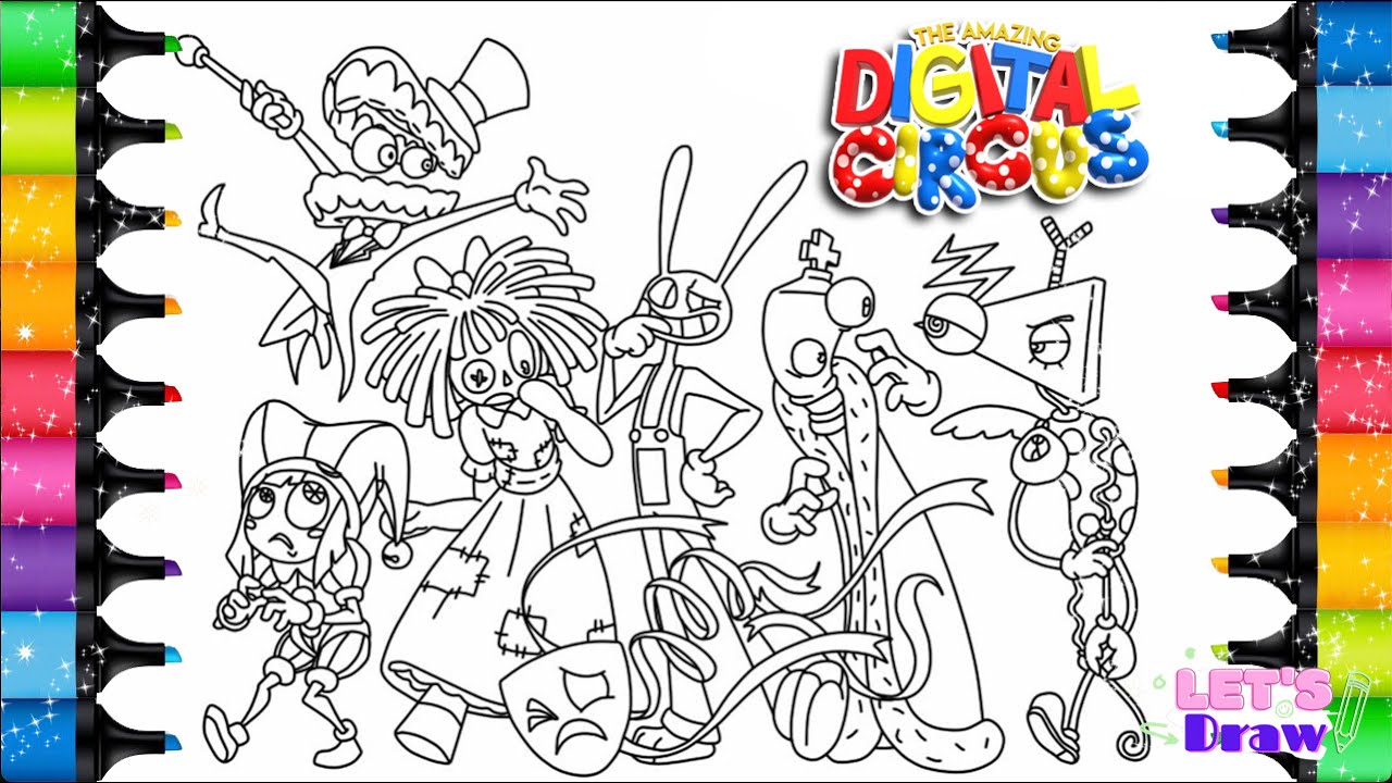 COLORING Amazing Digital Circus🤡 | Pomni vS Ragatha Vs Jax VS Gangle VS ...