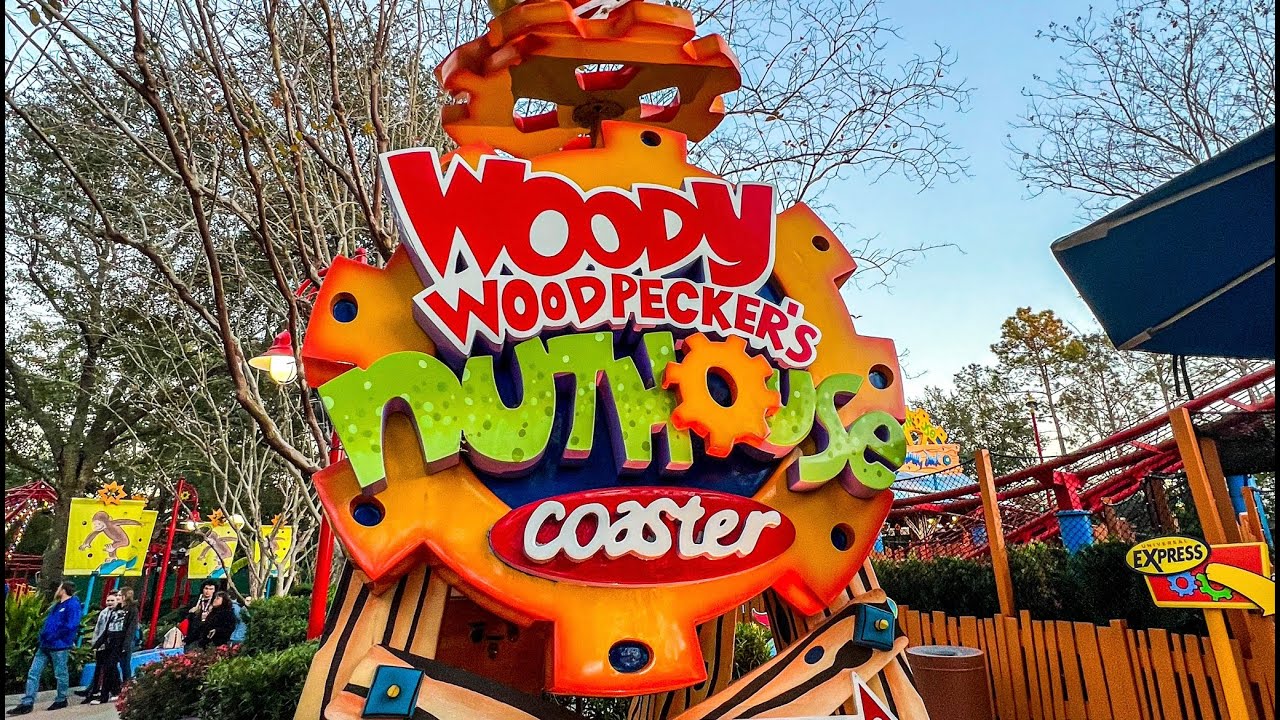 Woody Rides Woody Woodpecker Nuthouse Coaster 4K 60fps UHD Off Ride - YouTube