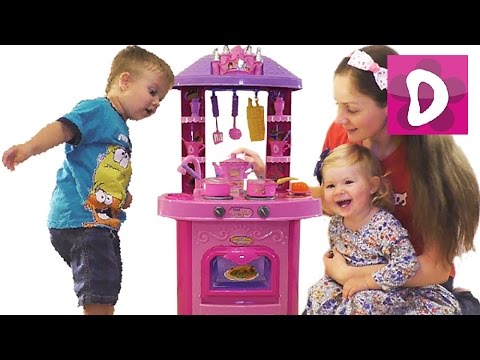 for children's sake of va Распаковка с Мамой Детская кухня Звук, Свет Toy Kitchen vegetables cooking soup