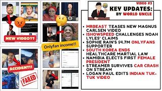 World Uncle News - 4 Dec 2024: MrBeast x Magnus, OnlyFans $4.7M,  Martial Law, Car Crash & More