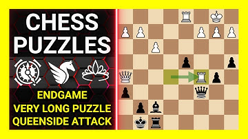 Chess Puzzles to Practice. Themes: Endgame, Very long puzzle, Queenside attack. Learn