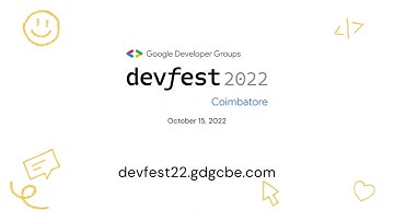 DevFest 2022 | Google Developer Groups | Coimbatore