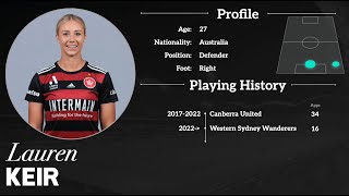 Lauren Keir Football Highlights 2023-24 - Western Sydney Wanderers Defender A-League Women @getREPT