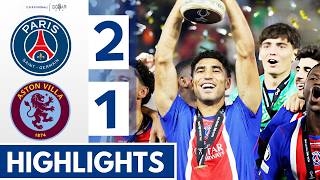 PSG vs Aston Villa 2-1 - Highlights - Desire Doue & Kvaratskhelia Goals! - UEFA Super Cup 2026