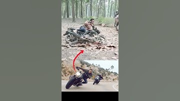 Action Movie BTS shooting🔥😨#filmmaking #bike #action #behindthescene #viral #shortsfeed #shorts