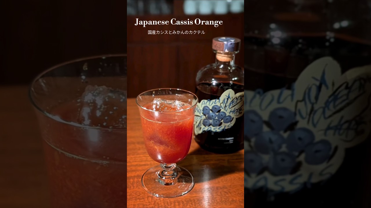 伝説のカンビアンスカクテル Japanese Cassis Orange】国産カシスとみかんのカクテル #shorts - YouTube