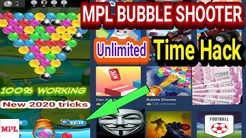 Mpl Bubble shooting game time h@ck trick || mpl bubble shooter trick || mpladda