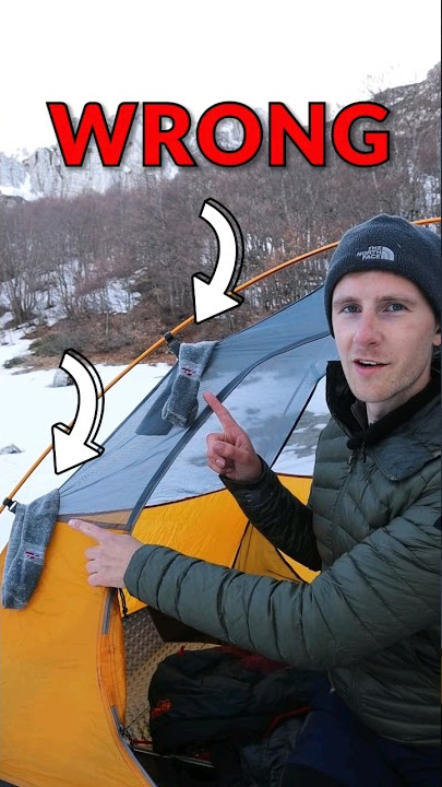 Stop drying hiking socks wrong - use this hack instead! #shorts #camping #outdoors