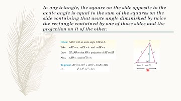 Theorem of acute angle triangle | Class 10 | Theorem 8.2 | Mathematics By A