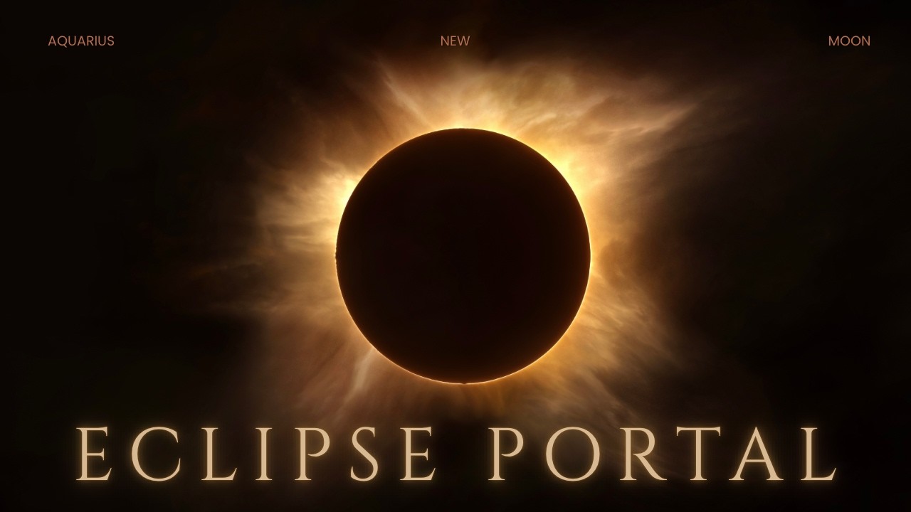 Eclipse Portal // 852Hz Third Eye Chakra, Sun & Moon Frequencies | Solar Eclipse In Aquarius