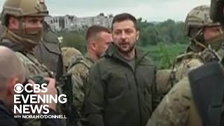 Ukraine's Zelenskyy visits newly liberated towns screenshot 2