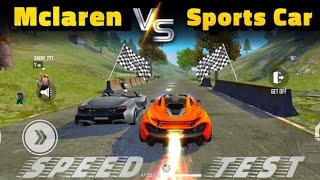 Mclaren speed Ability Test McLaren Vs Sports Car Race In free fire