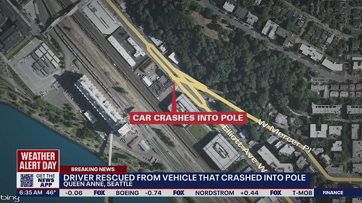 Driver rescued from car that crashed into pole | FOX 13 Seattle
