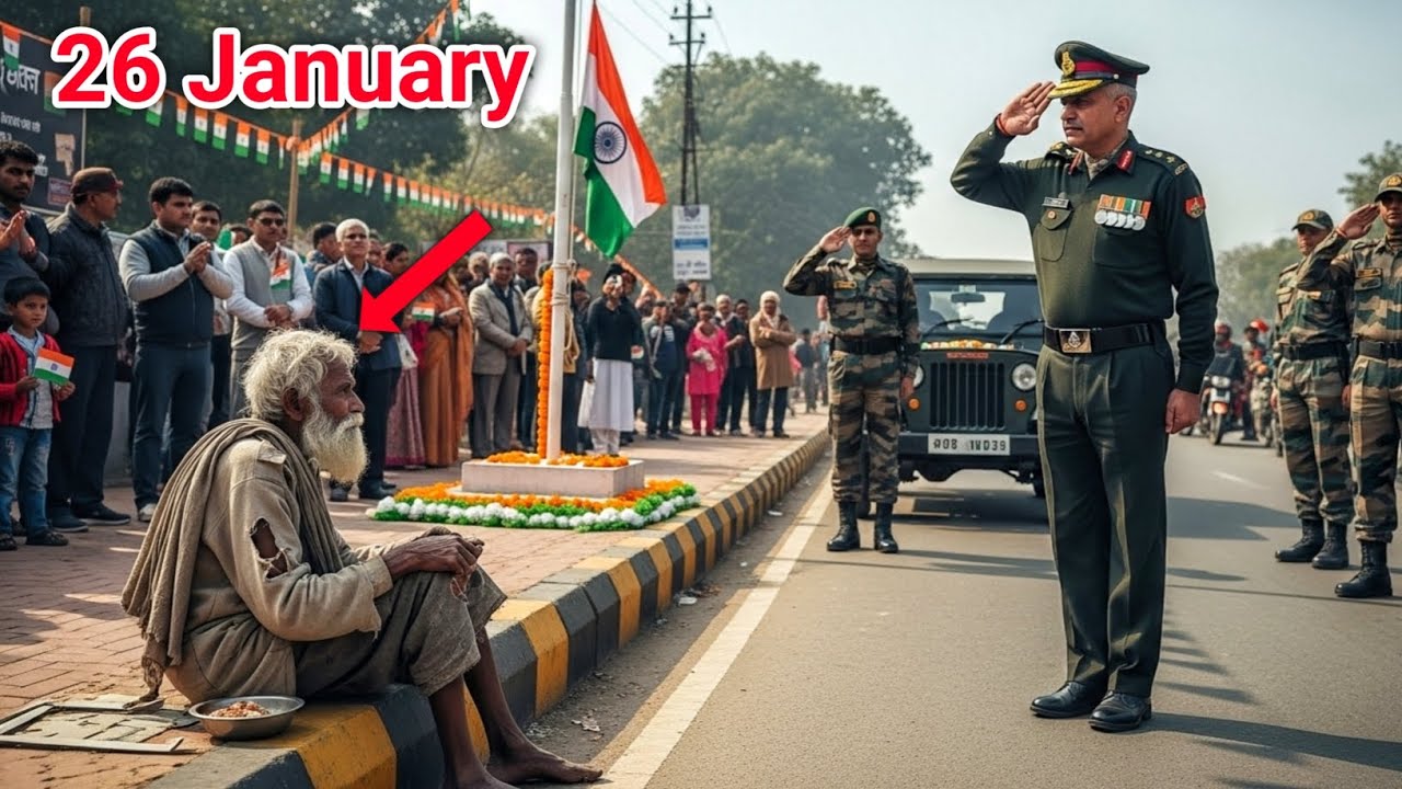 26 January को लोग जिस पागल को पत्थर मार रहे थे।आर्मी चीफ ने उसे क्यूं सेल्यूट किया।