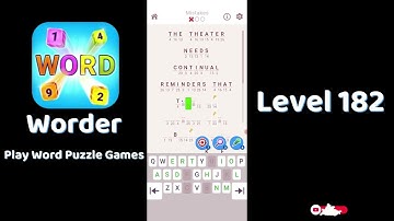 Worder Logic Word Search Level 182 Walkthrough 🧩 | Go Answer 🎮