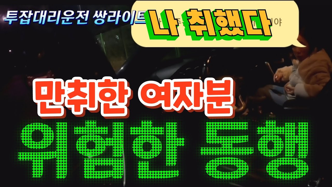 술취한 여자손님과 위험한동행#대리운전 #투잡 #직장인