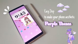 ☁️ how to make your phone aesthetic | purple theme | samsung screenshot 3