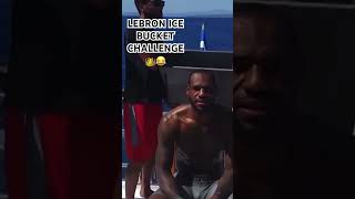 LeBron James doing the ice bucket challenge. 😂😂😂