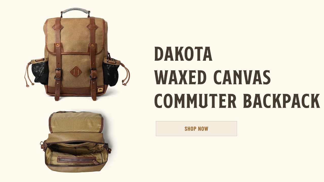 Waxed Canvas Rolltop Backpack | Dakota Collection | Field Khaki