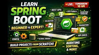 Spring Boot Full Course LIVE 🔴 | Beginner to Expert | Build Real Project from Scratch | REST APIs