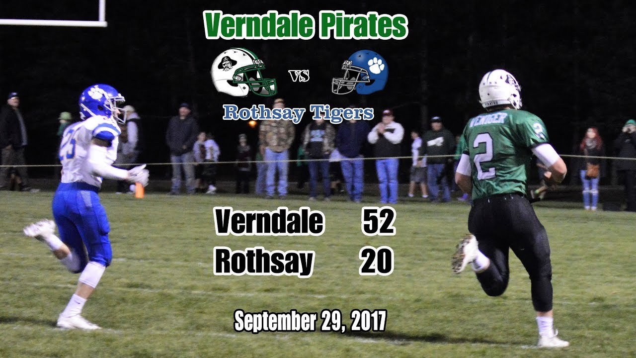 Verndale Football vs Rothsay (9292017) YouTube