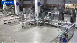 Huituo small bottle body lotion piston filling and servo capping machines, with puck Wealth