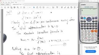 Newton Raphson method using calculator.